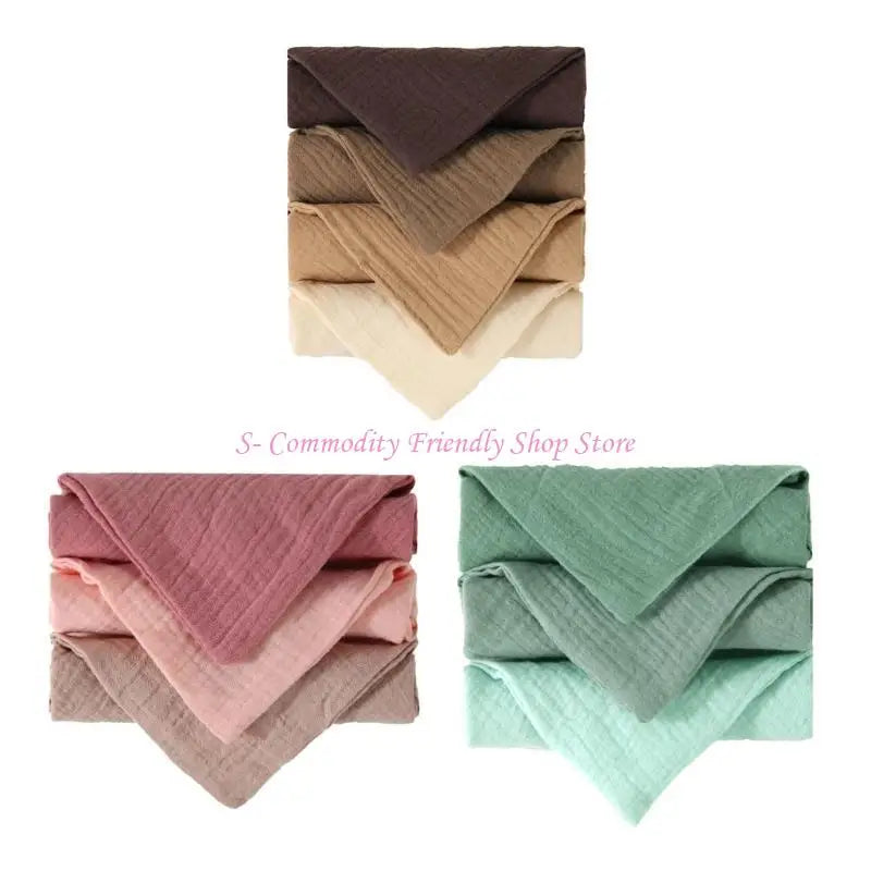 4-Pack Baby Washcloths | Soft Cotton Gauze Wipes & Drool Bibs