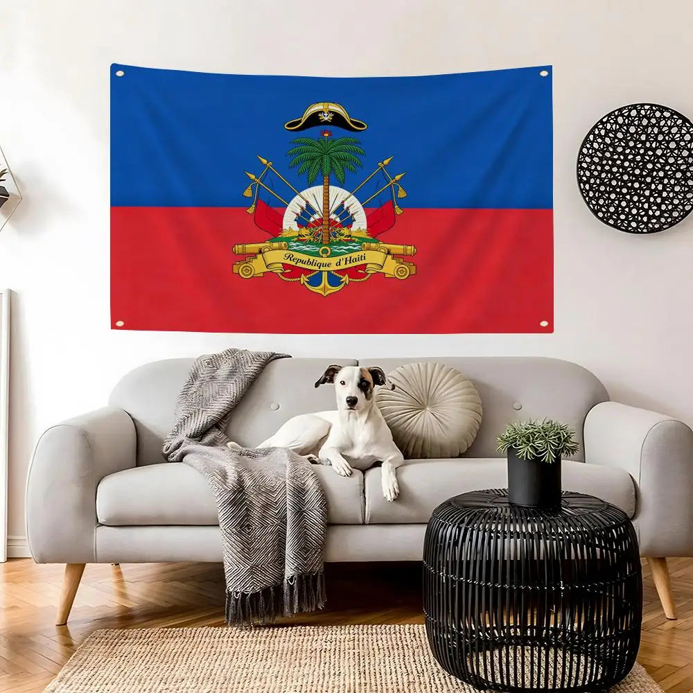 Haiti Flag Banner – Indoor & Outdoor Wall Art Decoration