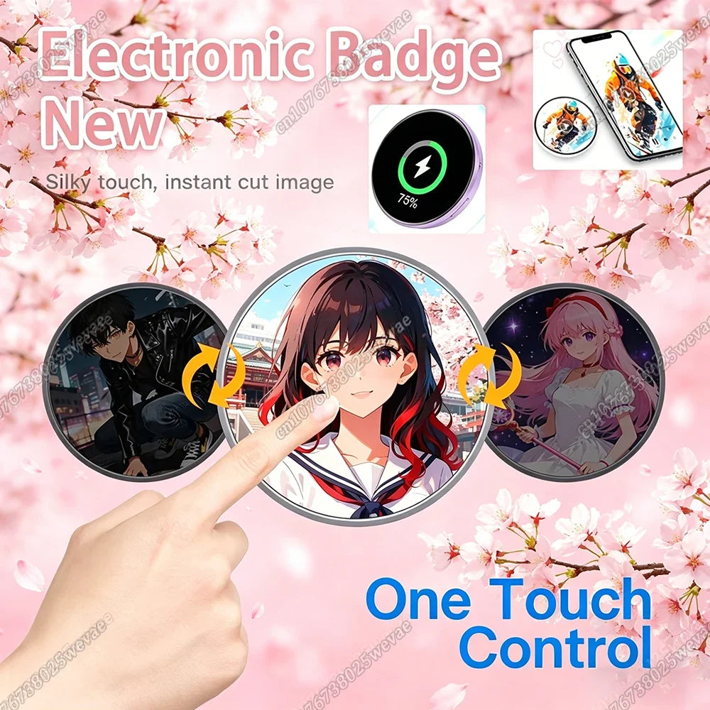 Anime Electronic Badge Smart Display Brooch | Fan Accessory