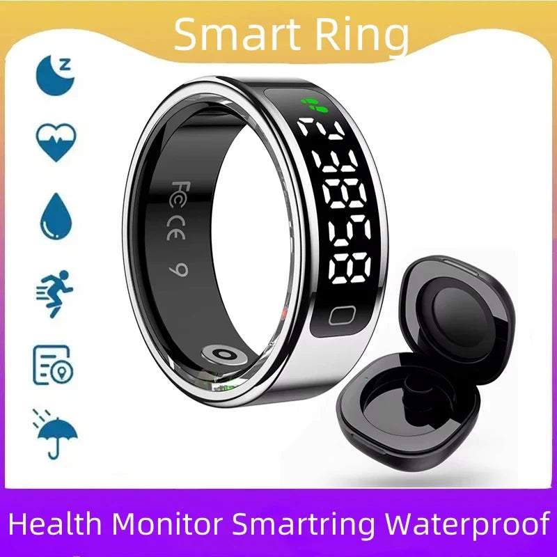 2026 R11C Smart Ring LED Display Screen Men Women Health Heart Rate
