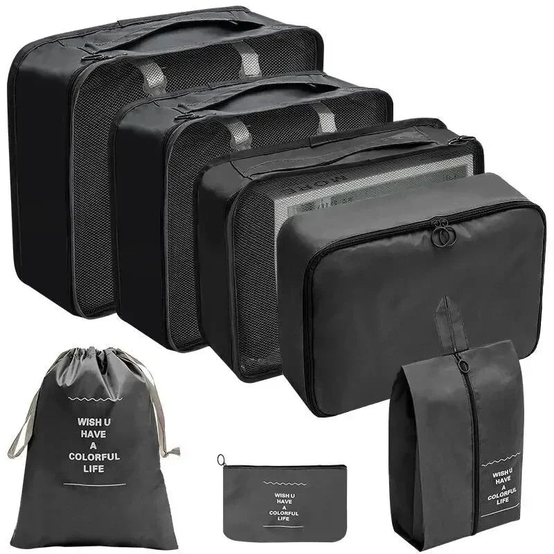 Travel Packing Cubes Set 7–10 Pcs | Luggage Organizer Bags