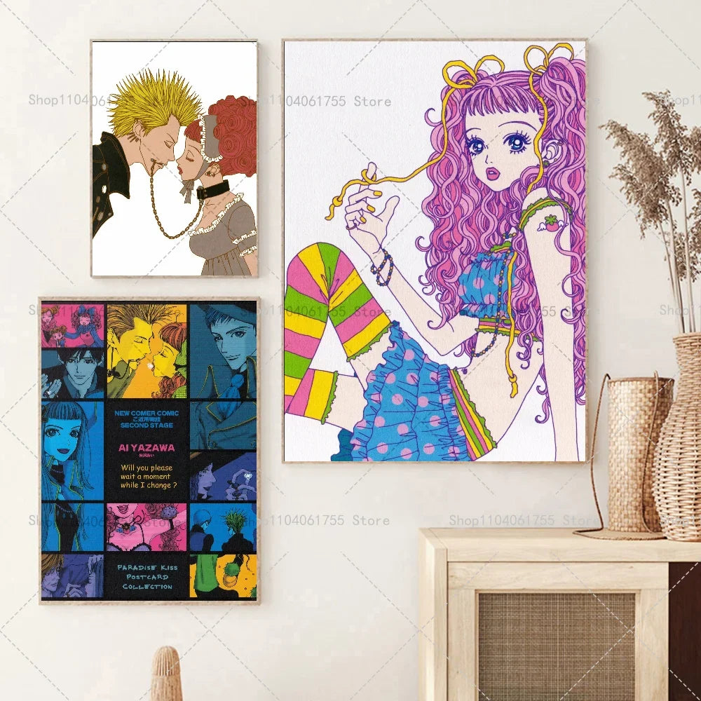 Anime Paradise Kiss Wall Poster – Self-Adhesive Waterproof Art