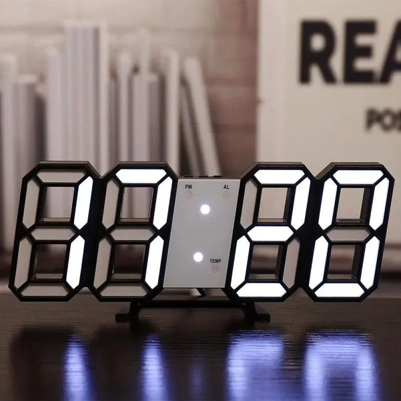 3D LED Digital Wall Clock | Modern Square Acrylic Home Decor