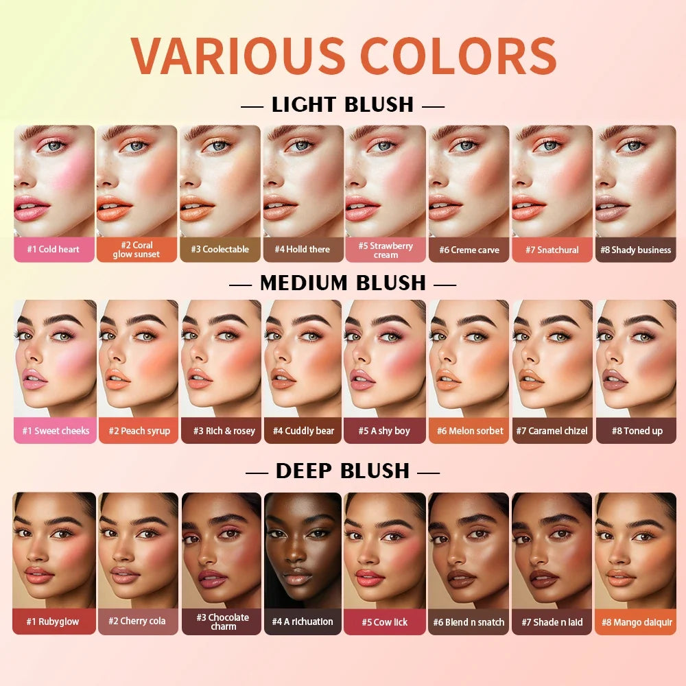 Lakerain 8-Color Cream Highlighter Palette | Matte & Shimmer
