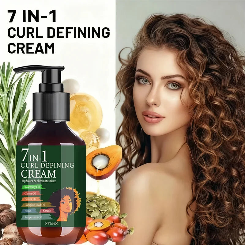 7-in-1 Curl Defining Cream – Rosemary & Castor Oil | 100g
