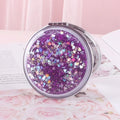 Double-Sided Folding Compact Pocket Mirror | Sparkling Sand