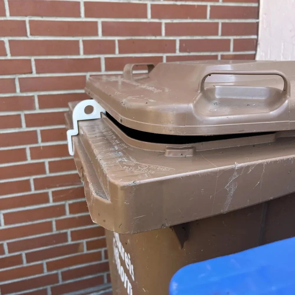 Ventilated Trash Can Lid Support Bracket | Spacing Rack