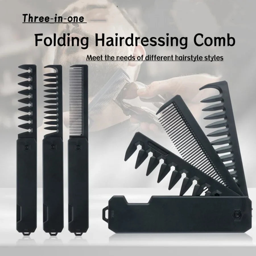 Folding Pocket Comb – Wide & Fine Tooth Hair & Beard Comb