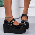 Women's Lolita Mary Jane Wedge Pumps | Gothic Punk High Heels