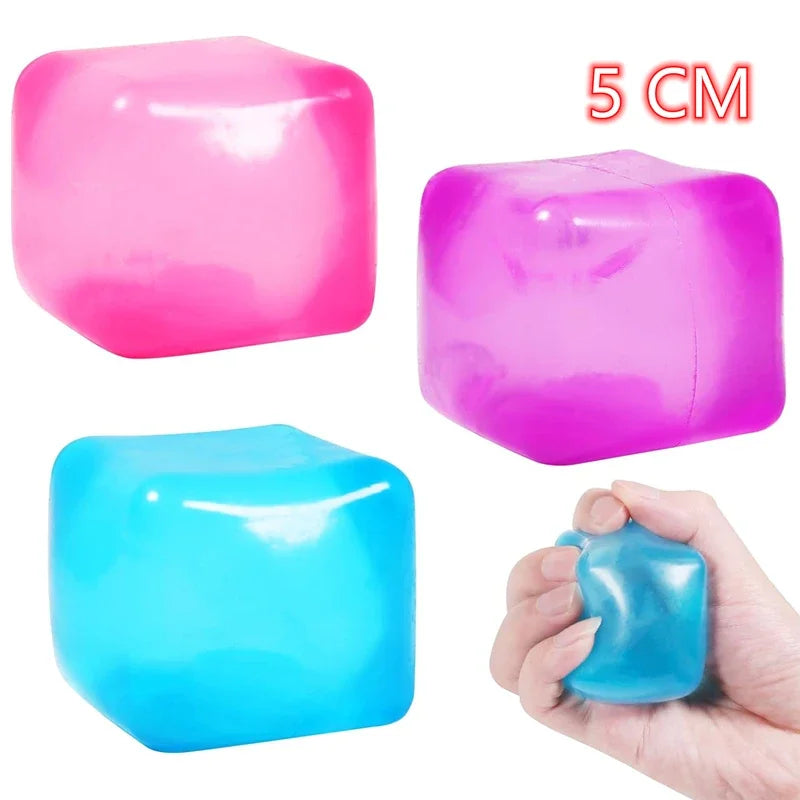 Density Gel Ice Cube Square Decompression Vent Toy Squishy Stress