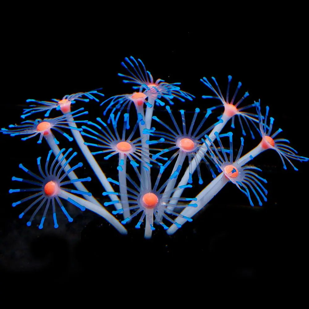 Silicone Glowing Artificial Fish Tank Aquarium Coral Plants Ornament