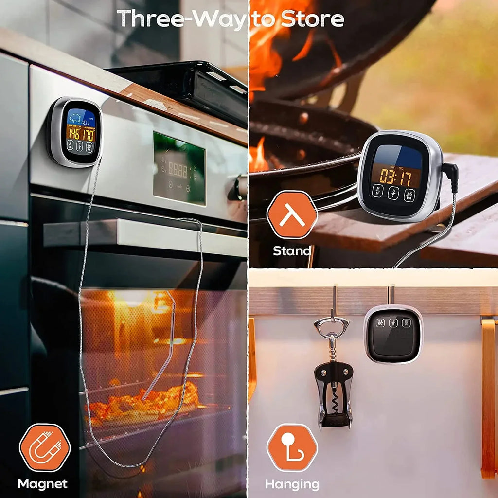 Digital Meat Thermometer – Instant Read Waterproof BBQ Probe