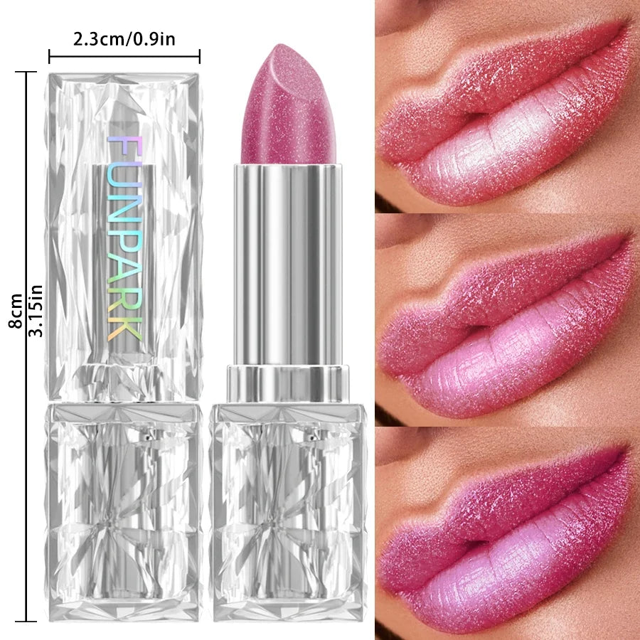 FUNPARK Metallic Glitter Lipstick – 7 Shades | Hydrating Finish