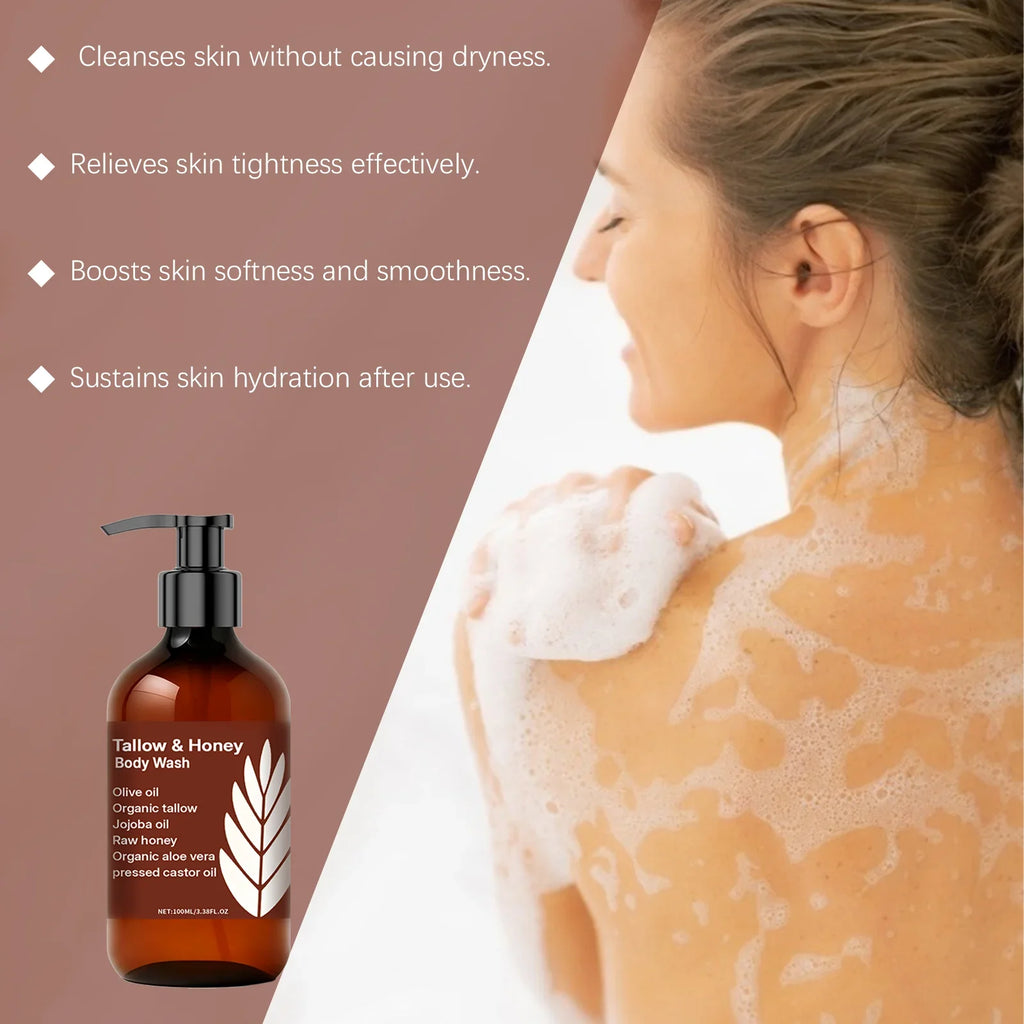 Hoygi Tallow & Honey Body Wash – Gentle Moisturizing Shower Gel