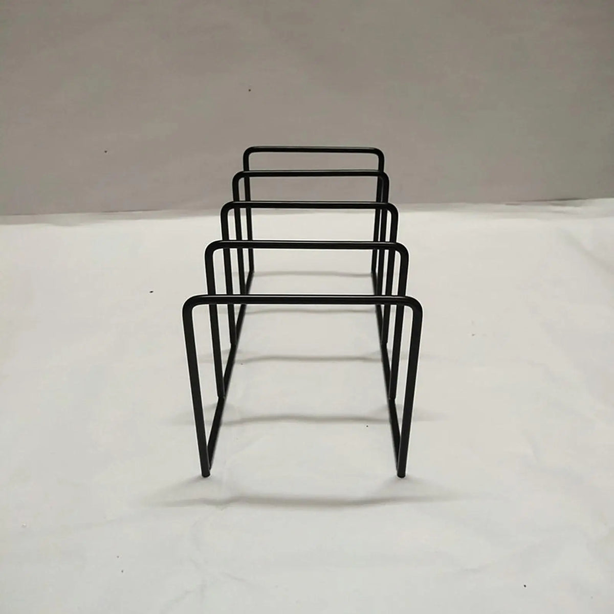 Black Iron Vinyl Record Stand & Desk Organizer Rack