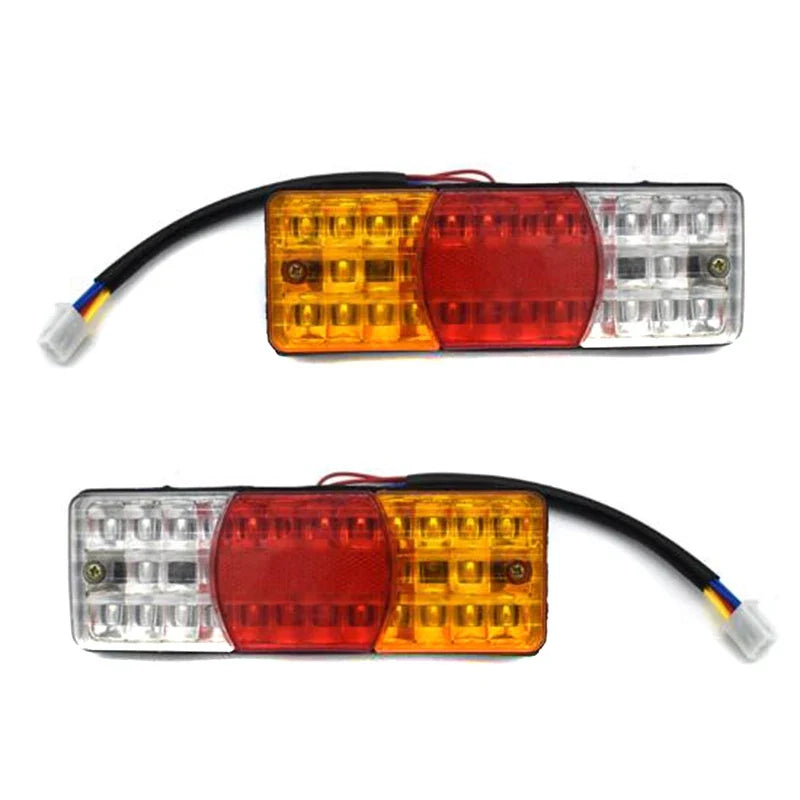 3-Color LED Motorcycle Tail Light – 12V Brake & Turn Signal