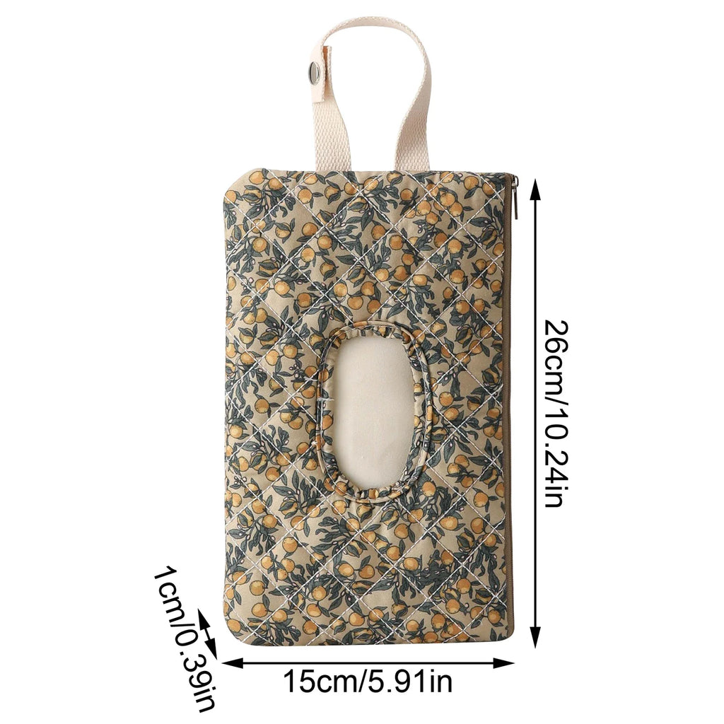 Floral Baby Wipes Case | Portable Stroller Hanging Holder