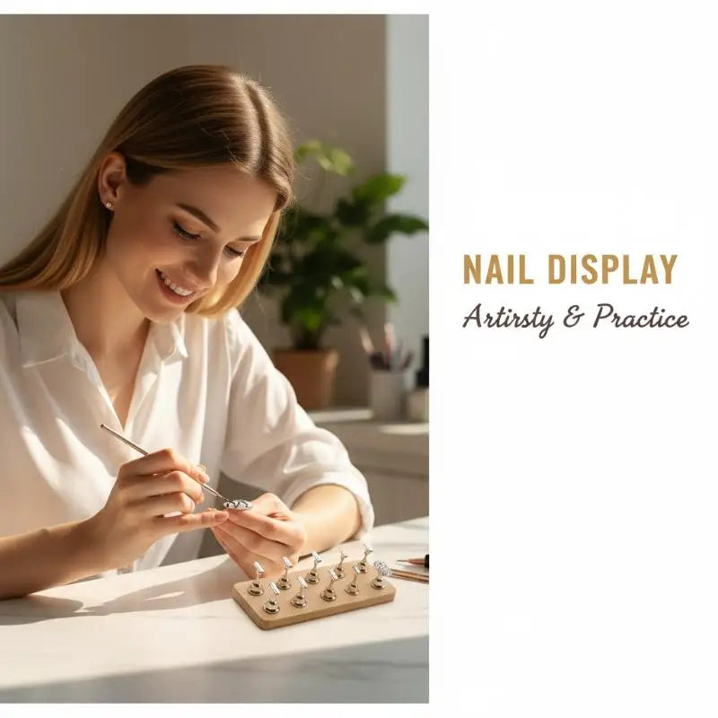 Double Row Magnetic Nail Holder Practice Stand – 10 Tips