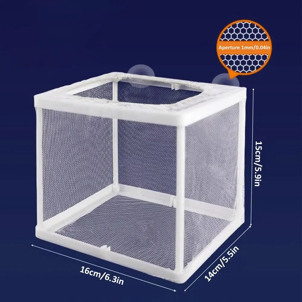 Breeder Box Fish Tank Isolation Mesh Juvenile Separation Net Suction