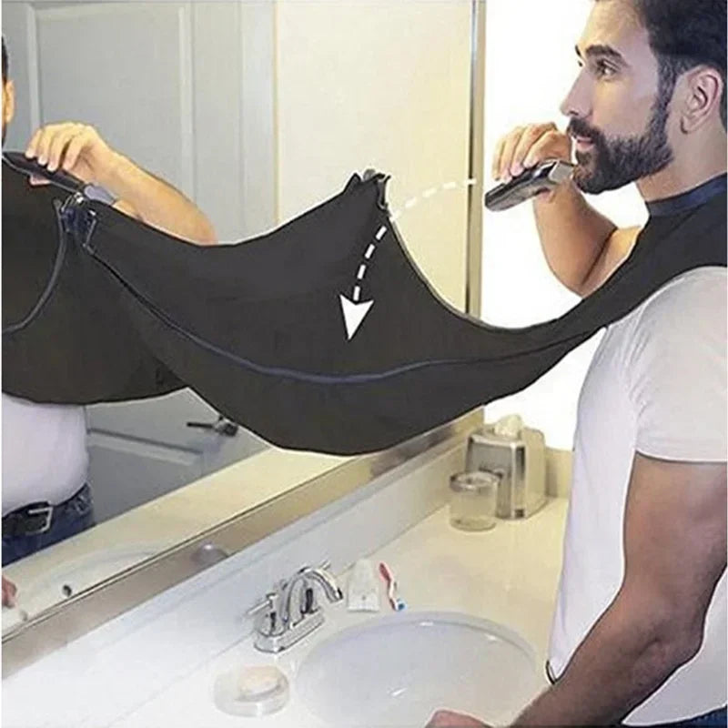 Waterproof Beard Apron Hair Catcher Shaving Bib & Trimmer Holder