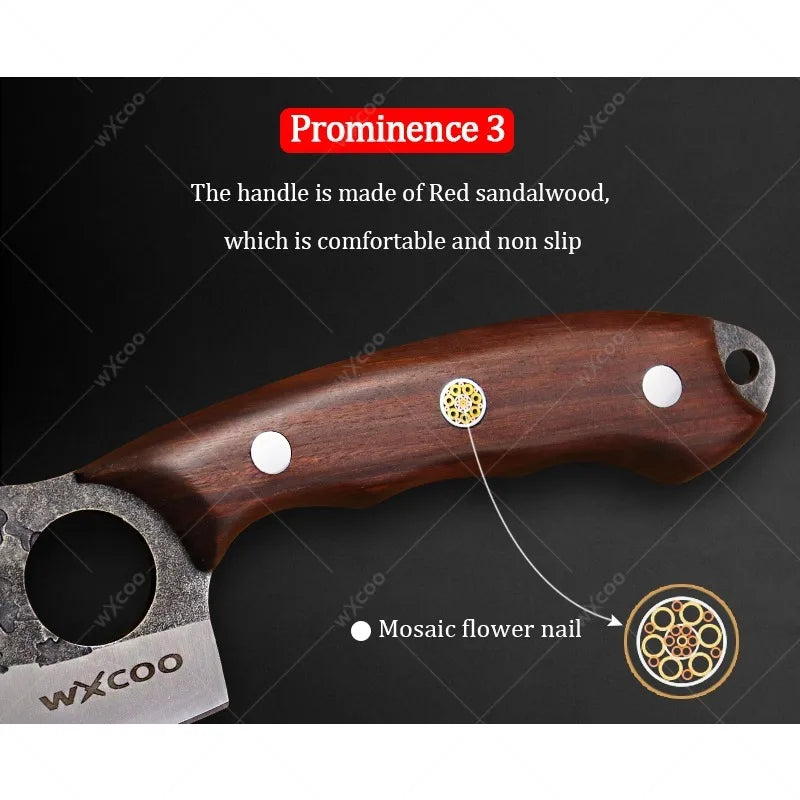 Hand-Forged Kitchen Knife Set 1-3pc | Stainless Steel + Cover