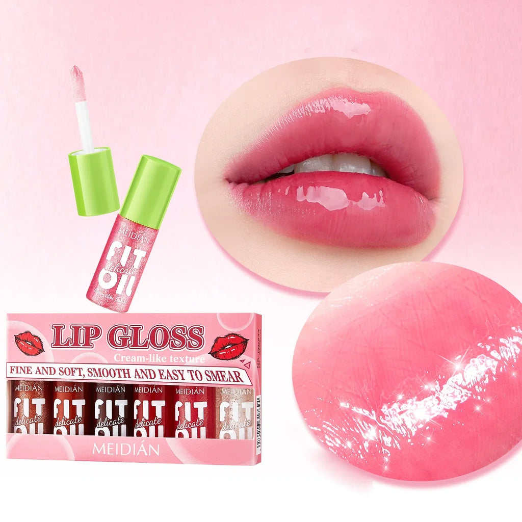 6-Pack Berry Lip Oil Set – Moisturizing, Brightening & Waterproof