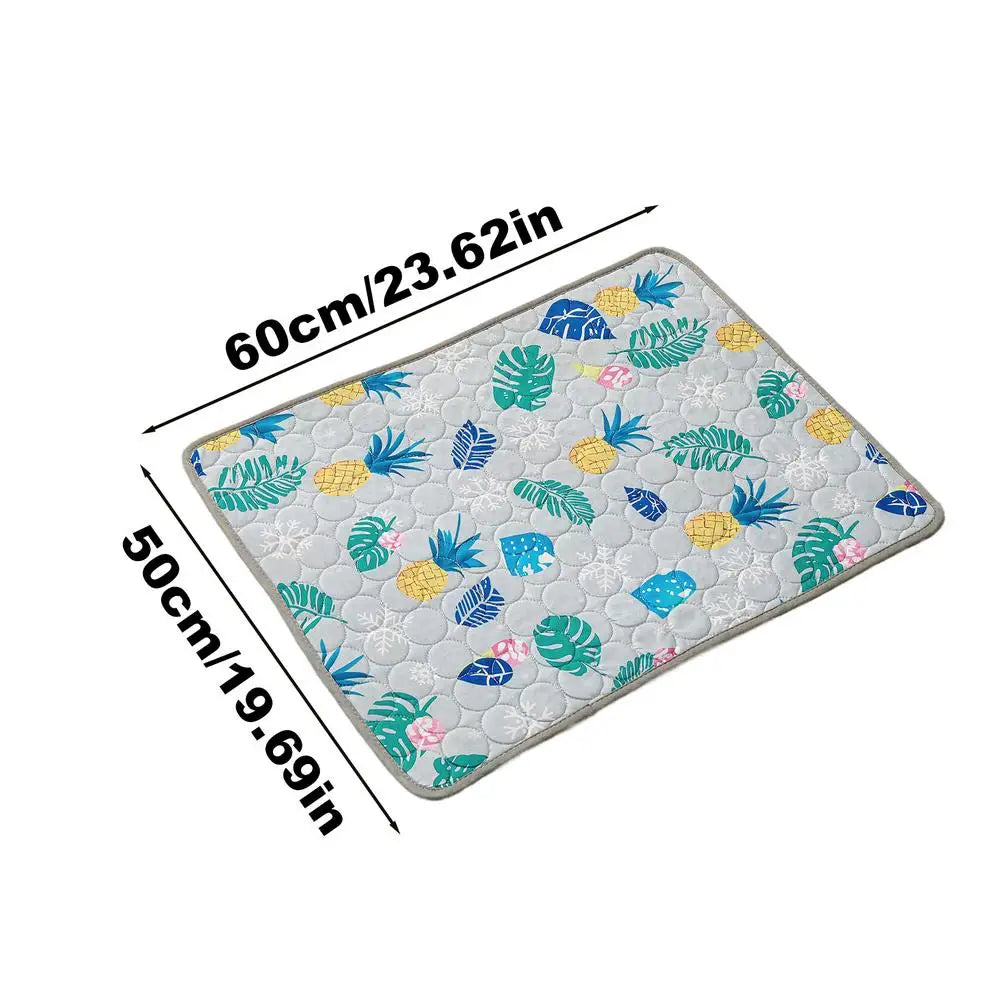 Pet Cooling Mat – Ice Silk Breathable Pad for Dogs & Cats