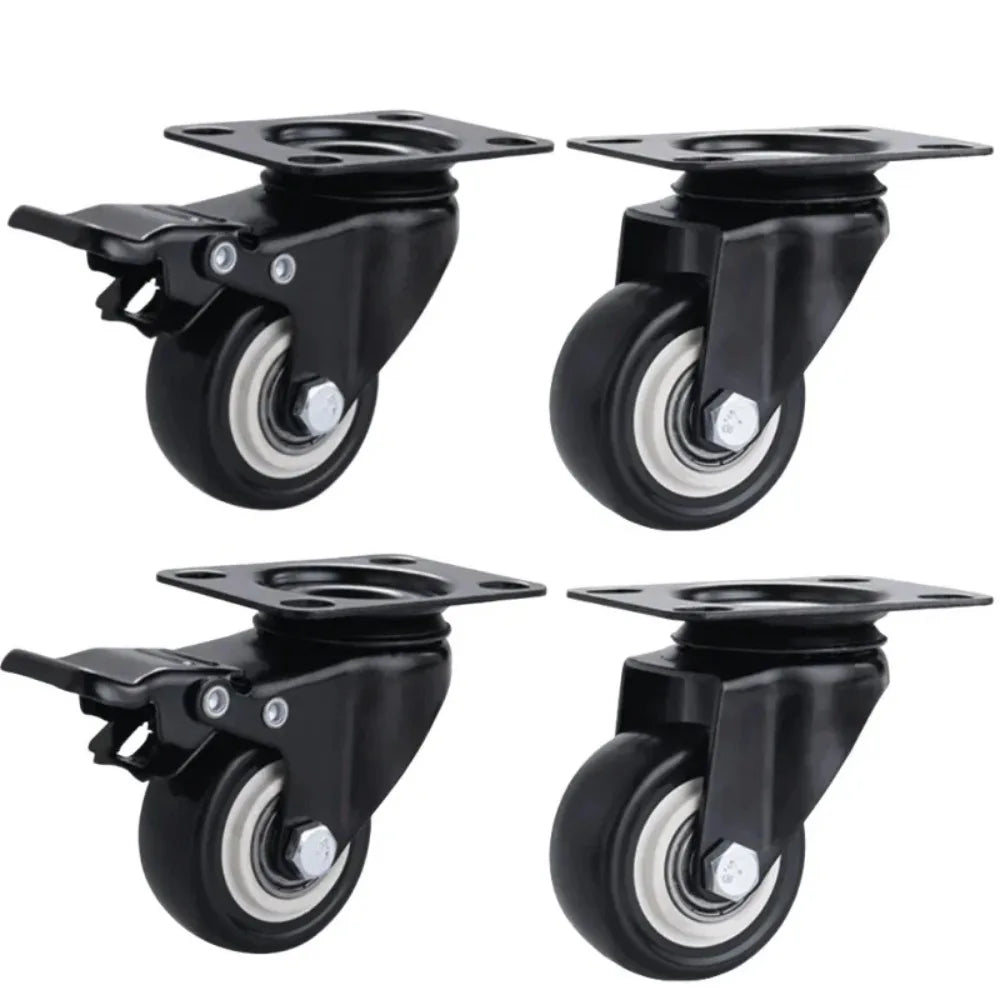 4-Pack Heavy Duty Swivel Caster Wheels with Brake – 180kg
