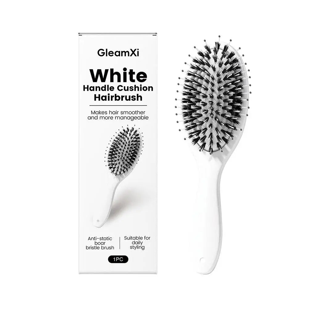 Boar Bristle Cushion Hair Brush – Anti-Static Styling Tool