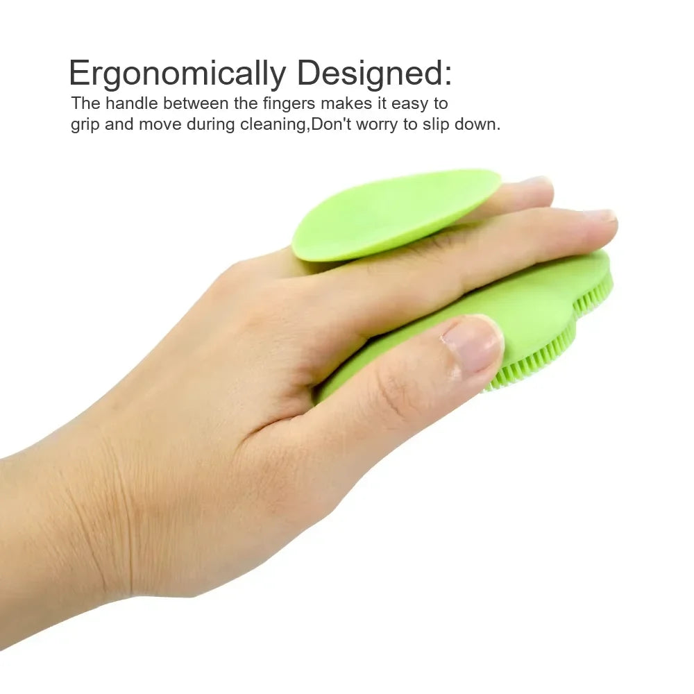 Silicone Exfoliating Shower Brush – Body & Scalp Massager