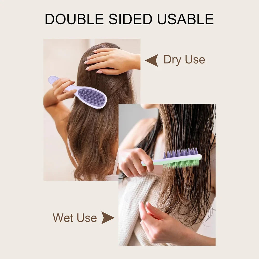 Long Handle Scalp Massage Shampoo Brush & Hair Detangler Comb