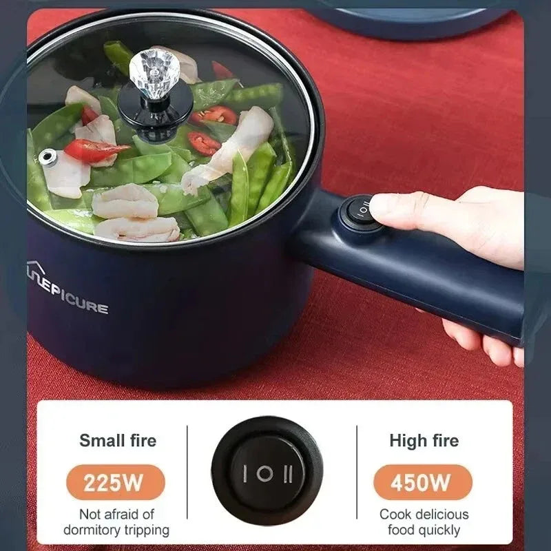 NOCCLILI 1.8L Portable Electric Hot Pot – Non-Stick, 220V