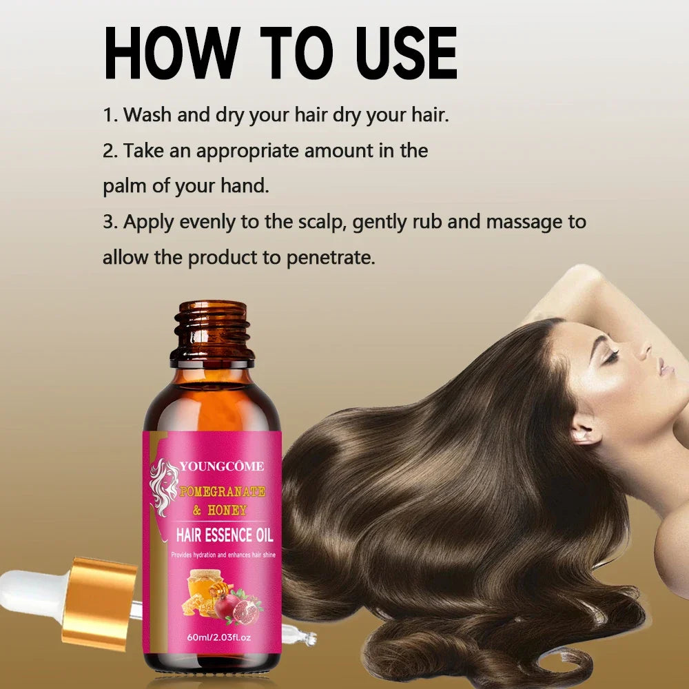 Pomegranate & Honey Hair Treatment Oil – Moisturizing & Smoothing