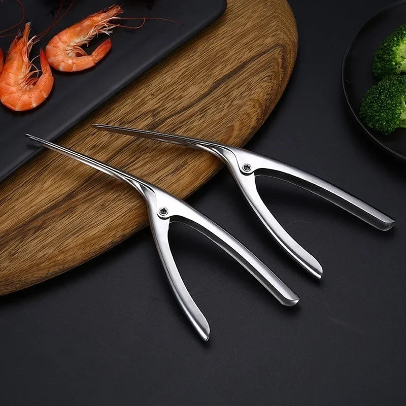 Stainless Steel Shrimp Peeler & Deveiner – Easy Seafood Tool
