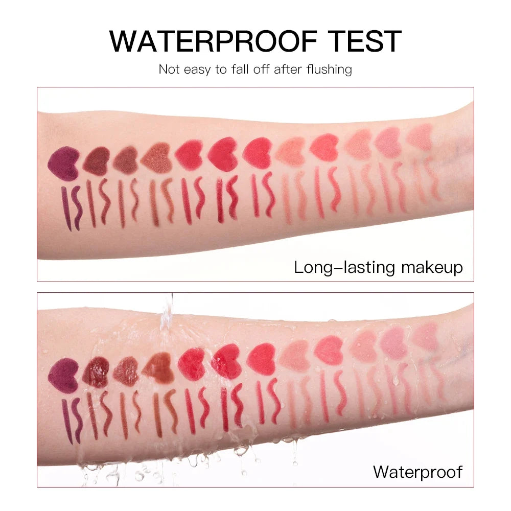 6-Color Matte Lip Crayon Set – 2-in-1 Lip Liner & Lipstick