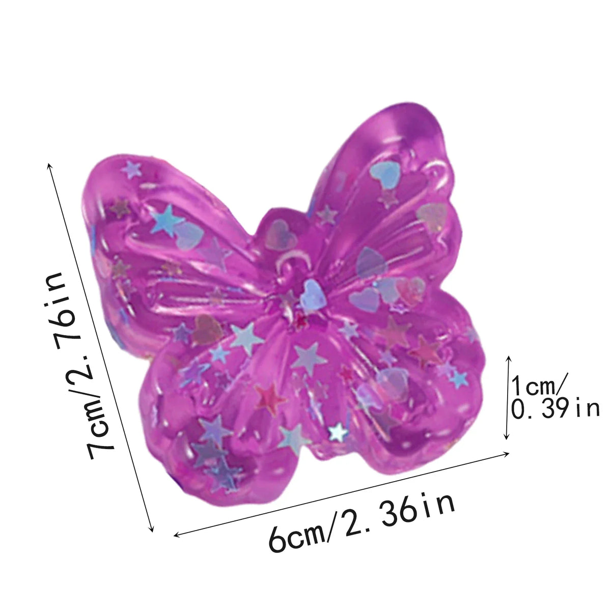 Butterfly Mochi Squishy Fidget Toy 6-Pack | Sensory Squeeze Ball