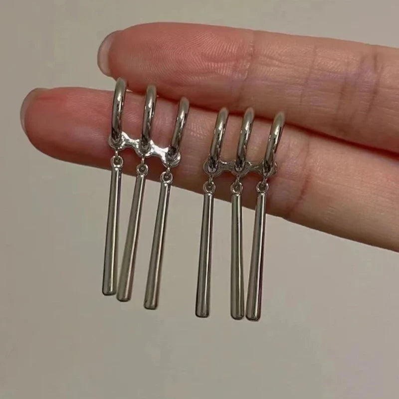 Zoro Anime Cosplay Earrings – Fake Triple Dangle Set