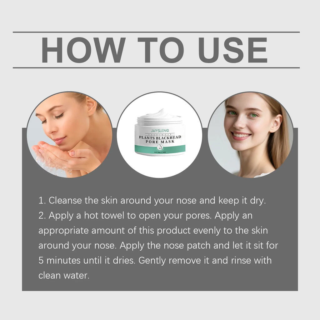 Salicylic Acid Blackhead Peel-Off Nose Strips – 50g + 60 Pcs