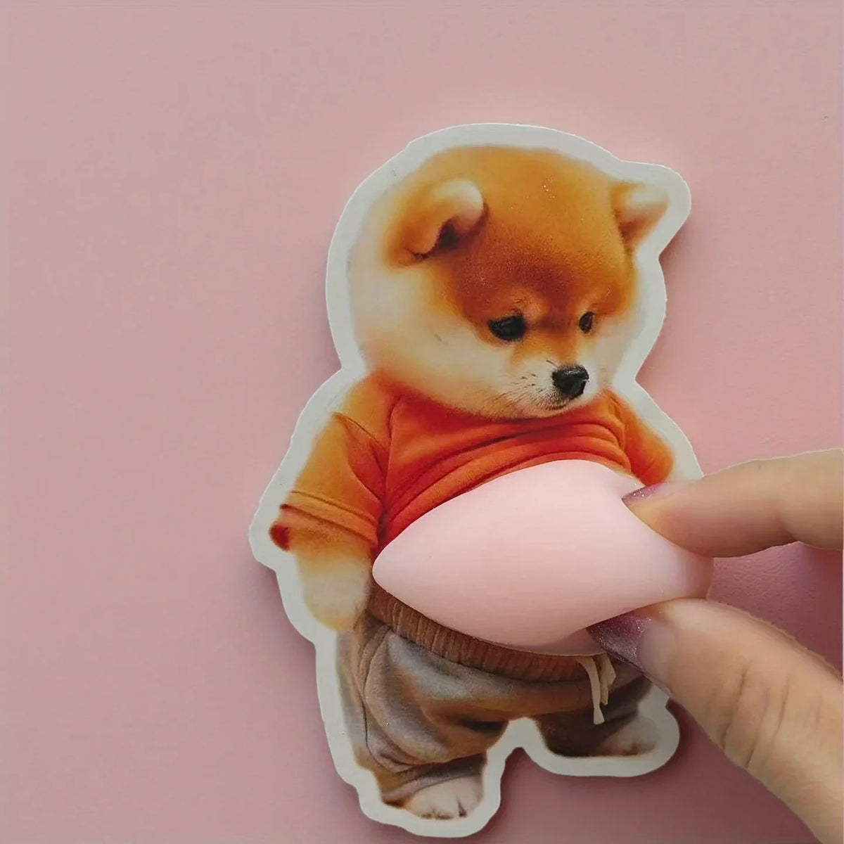 10-Pack 3D Cute Puppy Phone Stickers – Glitter Decoration