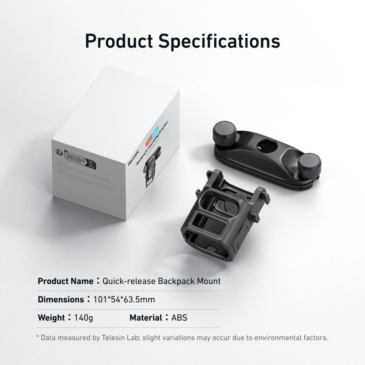 TELESIN Quick Release Backpack Mount DJI Pocket 3 Camera Accessories