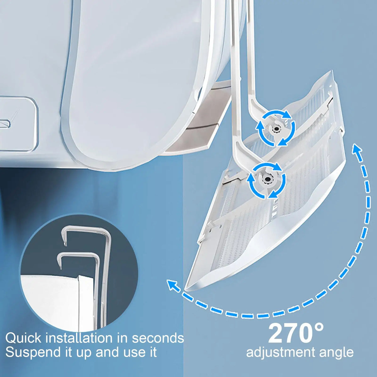 Retractable AC Air Deflector – Universal Airflow Blocker