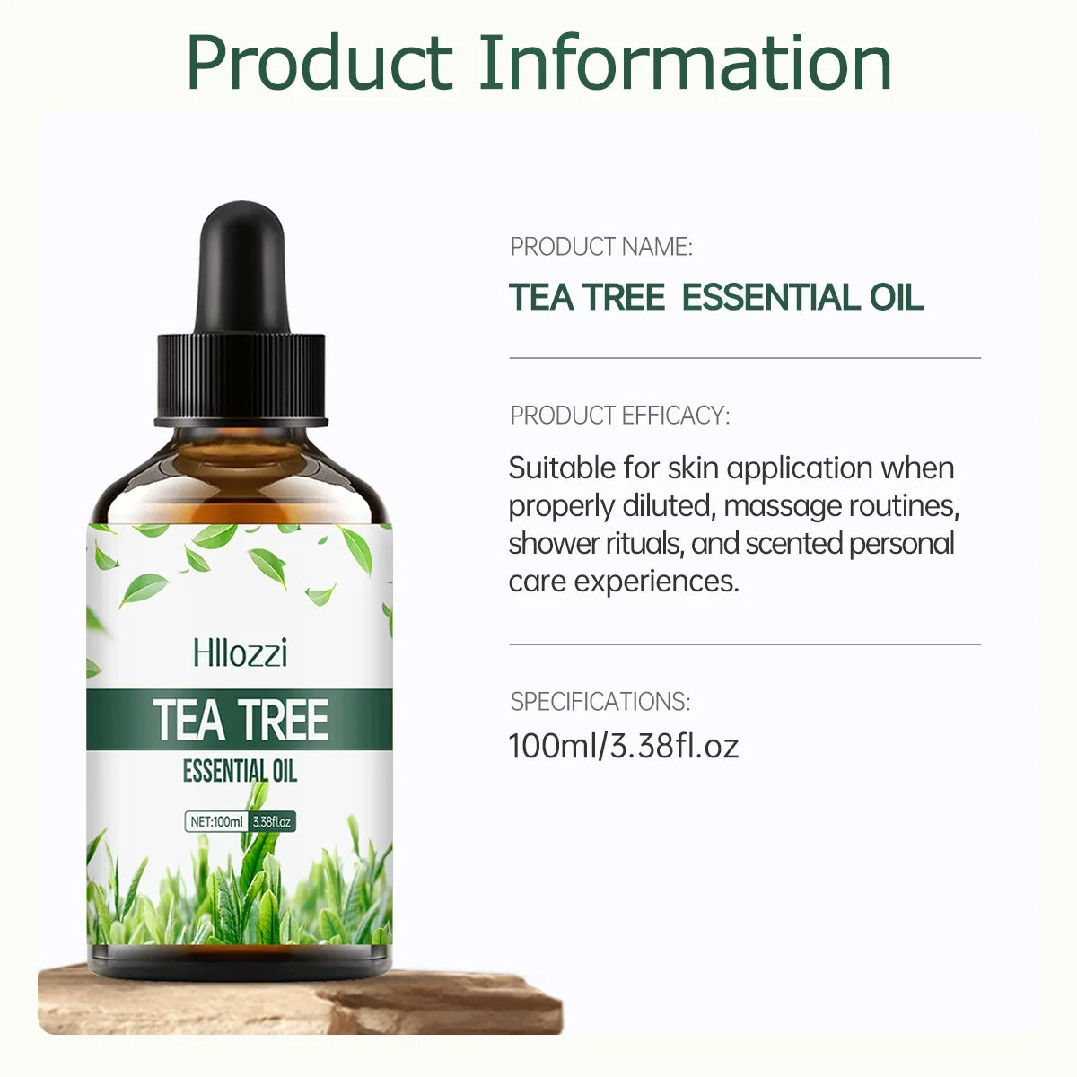 Hllozzi Tea Tree Essential Oil – Nourishing Massage Oil