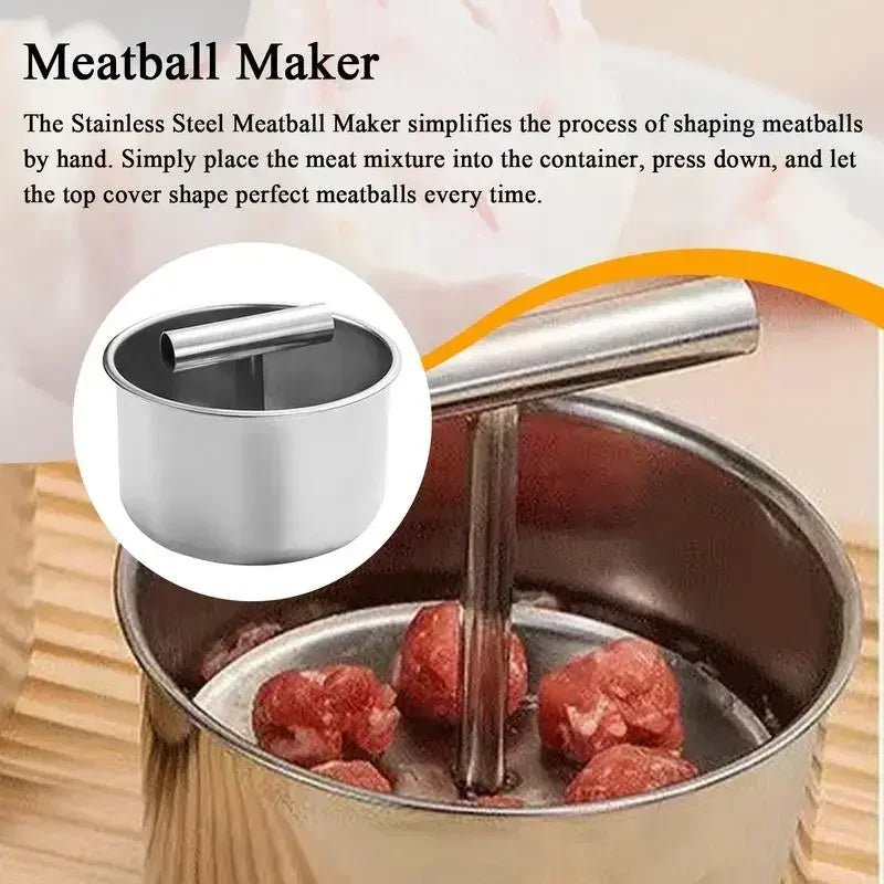 Stainless Steel Meatball Press Manual Kitchen Tool Multi Functional