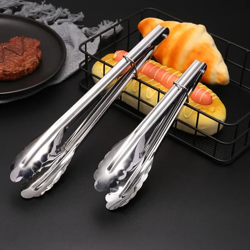 Stainless Steel Food Tongs – BBQ, Cooking & Serving Utensil