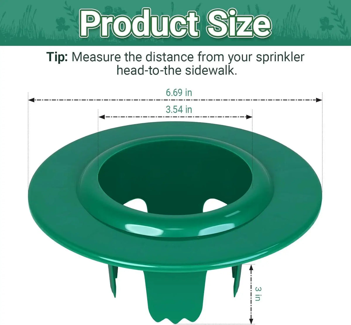 Sprinkler Head Protectors 6-Pack | Adjustable Depth Lawn Guard