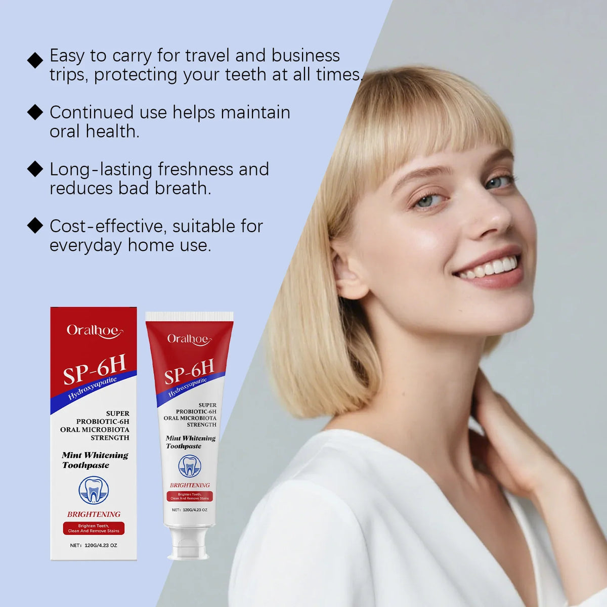 Oralhoe SP-6 Probiotic Whitening Toothpaste – 120g