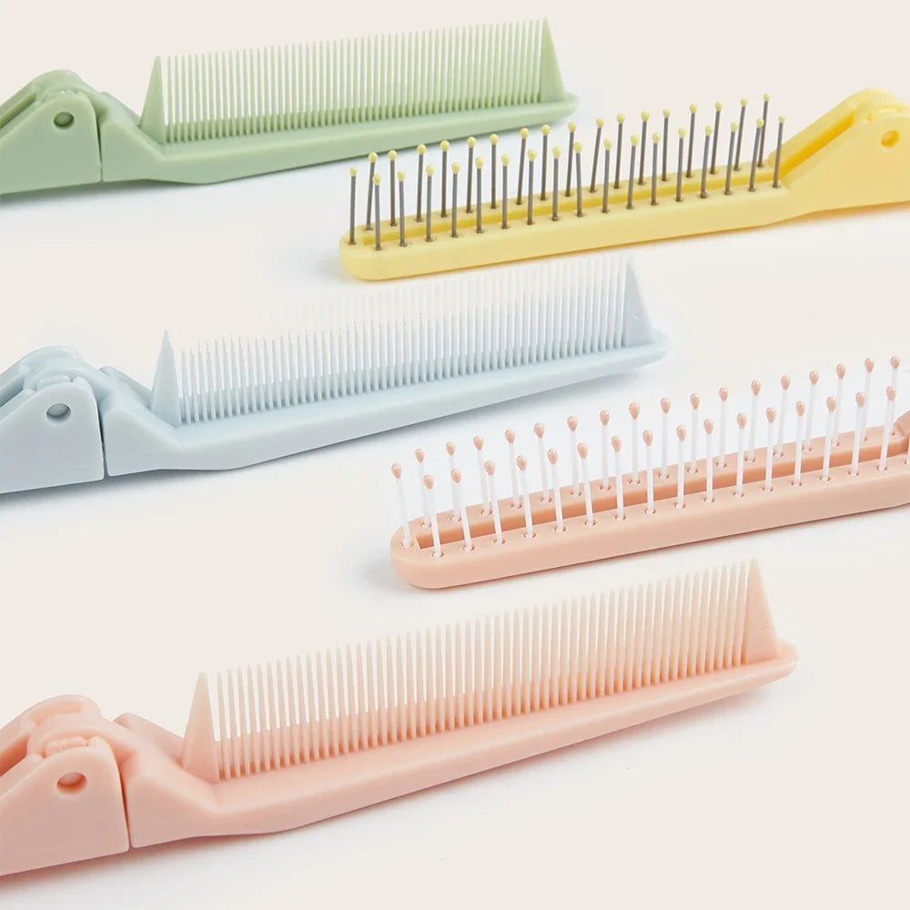 Foldable Pocket Hair Comb – Wide Tooth Travel Detangler