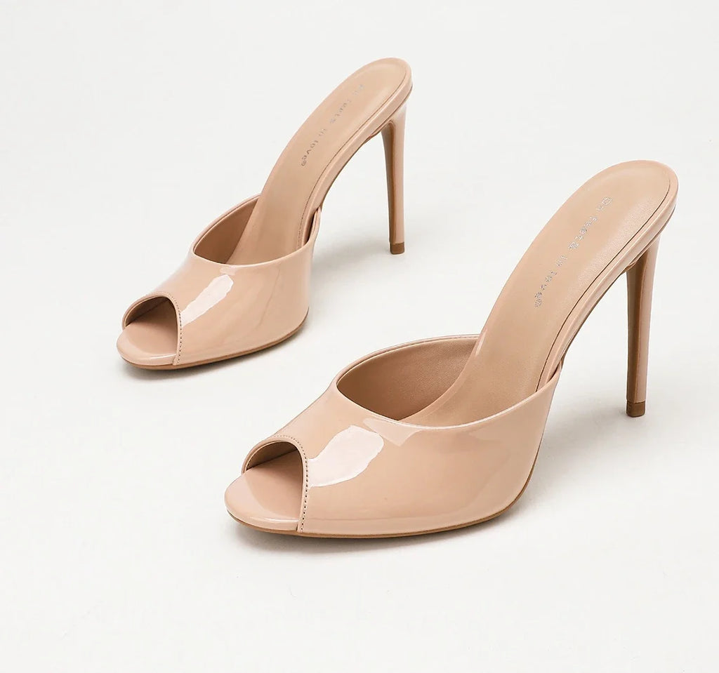 Women's Open-Toe Stiletto Sandals – Slip-On Party High Heels