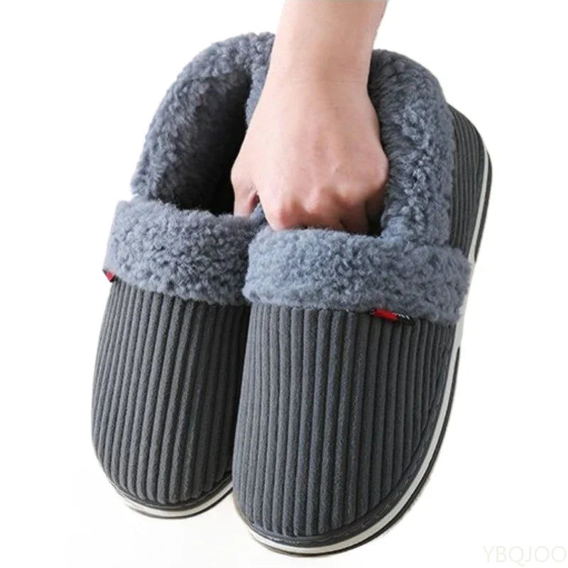 Winter Indoor Plush Slippers – Fluffy Non-Slip Cotton House Shoes