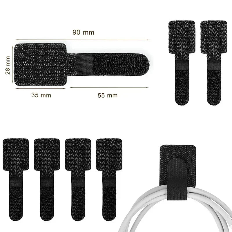 Reusable Nylon Cable Ties & Cord Management Organizer
